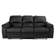 Valencia Large Leather Recliner Sofa, Black