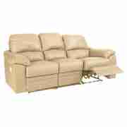 Valencia Large Leather Recliner Sofa, Cream