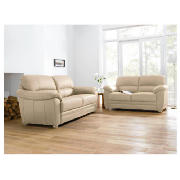 Large Leather Sofa, Cream