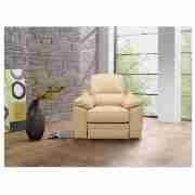 Leather Recliner Armchair, Cream