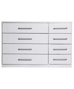 4 + 4 Drawer Chest - White