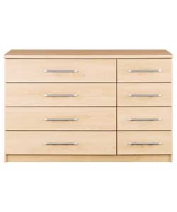 4 Wide 4 Narrow Drawer Chest - Maple