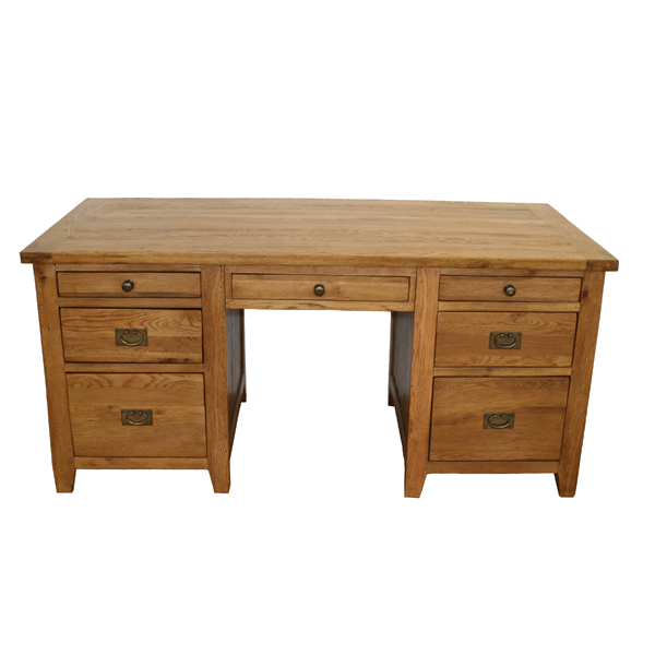 vancouver 7 Drawer Twin Pedestal Desk