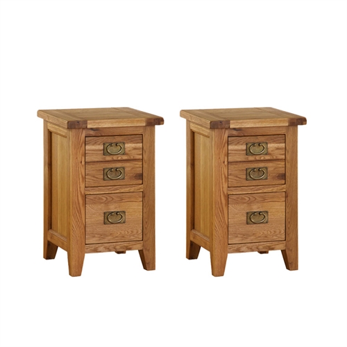 2 Drawer Bedside Table - Set of 2