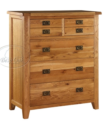 Oak 5 Drawer Chest