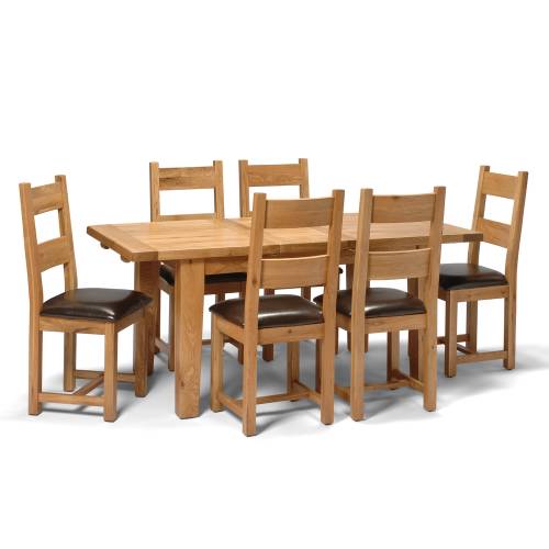 Vancouver Oak Large Dining Set