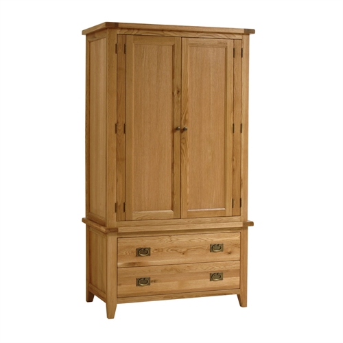 Vancouver Oak Panelled Front Gentlemans Wardrobe