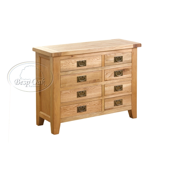 Oak Petite 8 Drawer Chest