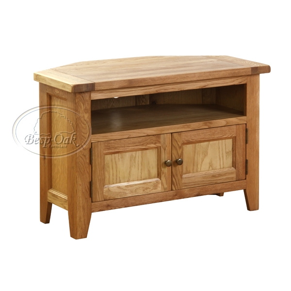 Oak Petite Corner TV Unit