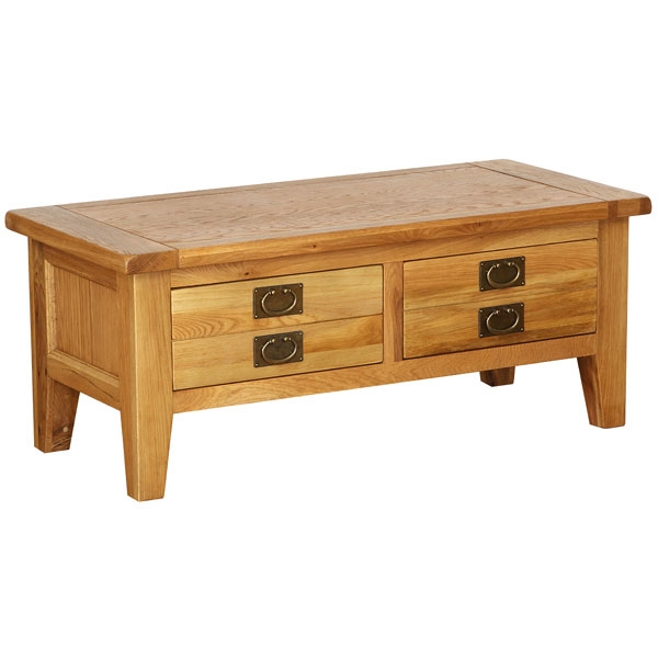 Vancouver Oak Petite Medium 2 Drawer Coffee Table