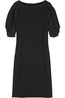 Slash neck shift dress