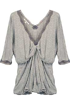 Twisted V-Neck Top