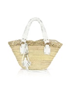 Vangi Straw and Leather Bucket Bag