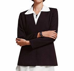Classic black single button blazer
