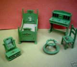 Vanity Fair 5 piece Dolls House Nursery Set 1 ; 12 Scale Green