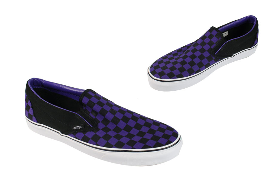 - Classic Slip-On Check - Dark Purple / Black