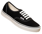 Vans Authentic Black Canvas Trainers