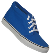 Brilliant Blue and White Canvas Chukka Boots