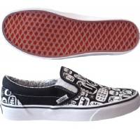 Vans CLASSIC GALINSKY SLIP ONS BLACK/WHITE