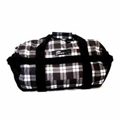 Fuddle Duffle Bag - Plaid Black/White