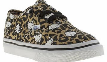 kids vans black & brown authentic hello kitty