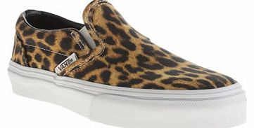 kids vans black & brown classic slip-on girls