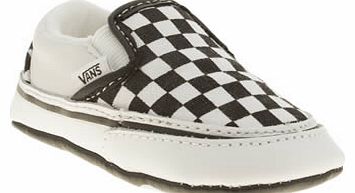 kids vans black & white classic slip-on unisex