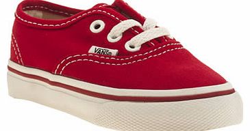 Vans kids vans red authentic unisex toddler