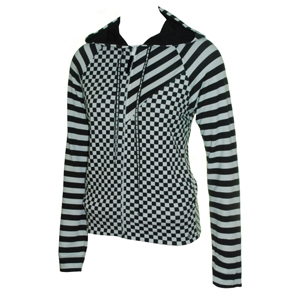 Vans Ladies Ladies Vans Reversible Zip Hood Check Stripe