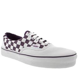 Vans Male Era Fabric Upper Fashion Trainers in White - Purple