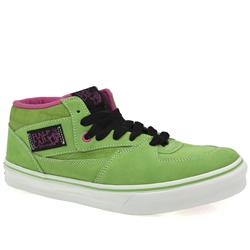 Vans Male Half Cab Suede Upper Hi Tops in Green