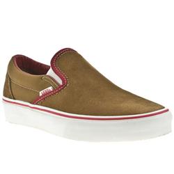 Vans Male Vans Classic Slip On Fabric Upper Skate in Brown