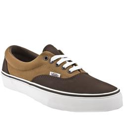 Male Vans Era Fabric Upper Skate in Brown, Navy