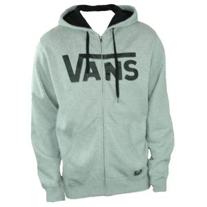 Mens Vans Classic Zip Hoodie. Grey Heather