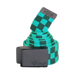 Mens Vans Deppster Web Belt. Black/Turf Green