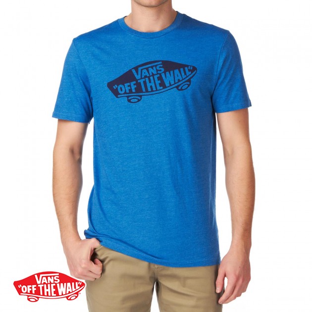 Mens Vans Off The Wall T-Shirt - Blue Heather