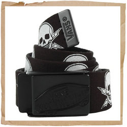 Skull Bolt Web Belt Black