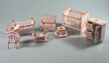 Beautiful nursery for dolls houses handmade 7 pieces 1:12