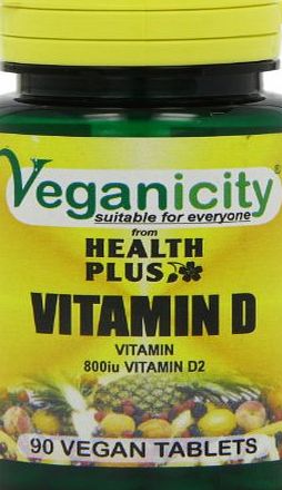 Veganicity Vitamin D 800 General and Joint Health Supplement - 90 Tablets