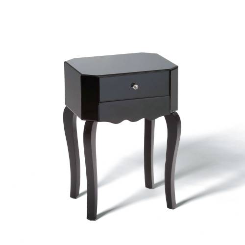 Venetian Black Bedside Table