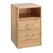 2 drawer Bedside table, Pine effect