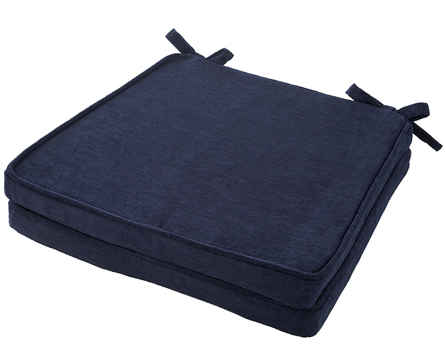 Squared Seat Pad (Pair) Navy Blue