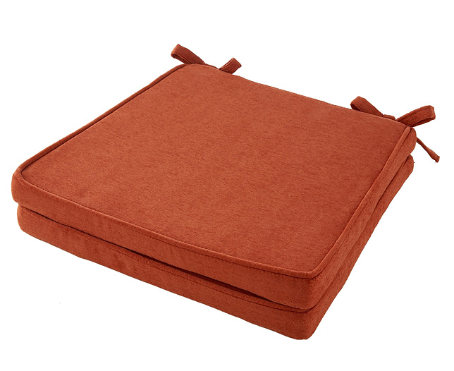 Squared Seat Pad (Pair) Paprika