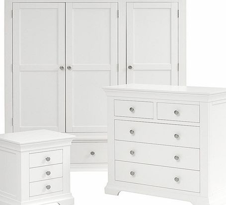 Venice White Triple Wardrobe Bedroom Set 1041.015