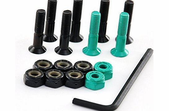 Skatewarehouse Directional 1 inch Allen Head Truck Bolts/Hardware