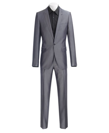 Mens Suit Ventuno 21 Silver Tonic