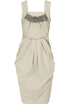 Embellished pinafore dress