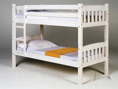 America Bunk Whitewash Single (3) Bunk Bed