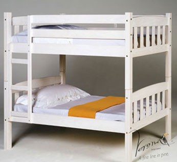 Junior 3ft America Shorty Whitewash Bunk Bed