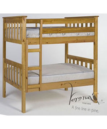 Junior 3ft Barcelona Shorty Pine Bunk Bed